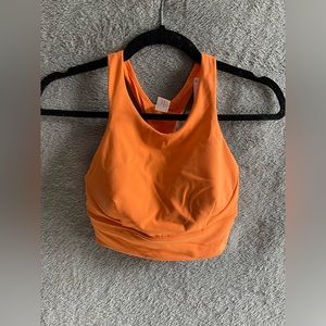 Lululemon Wunder train long line bra Peach orange size 4 NWT